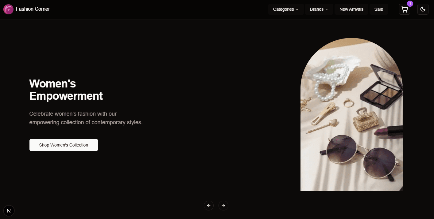 Fashion Corner interface preview
